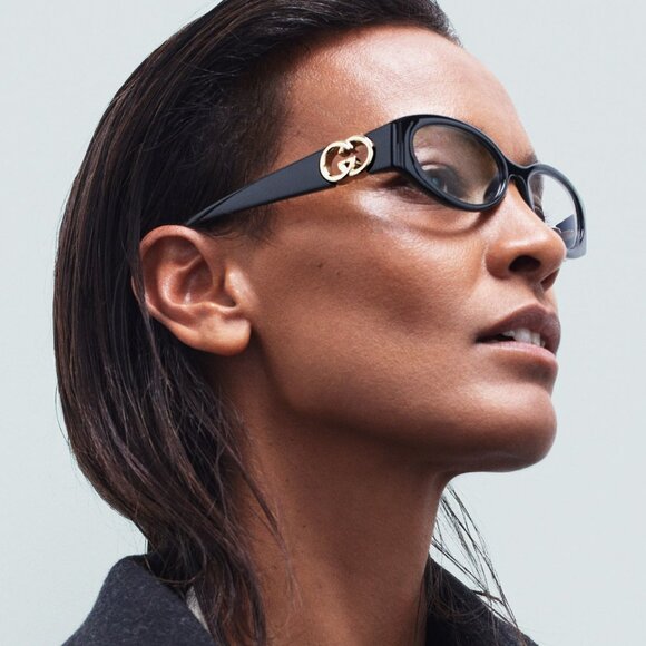 Gucci GG1693O 001 BRAND NEW Eyeglasses Black Oval Women - Picture 12 of 12